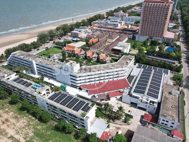 Central eléctrica solar de 1,5 MWp con techo de hormigón en Tailandia