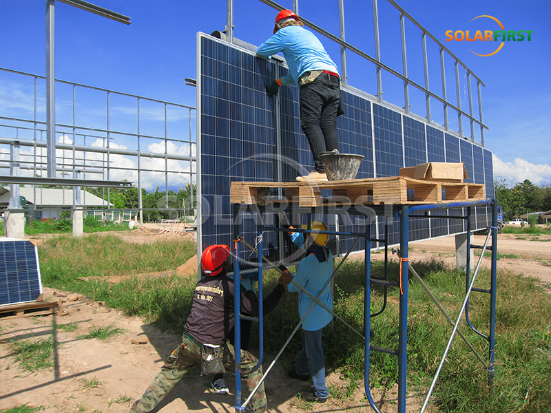 Solución de seguimiento plano de un solo eje de 120 MWp en Tailandia