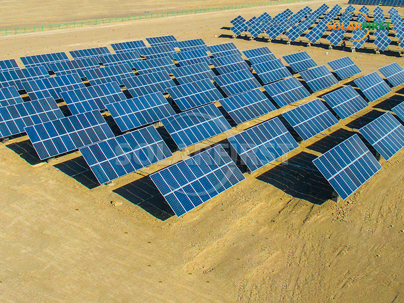 Solución de seguimiento plano de un solo eje de 150 kWp en Hami