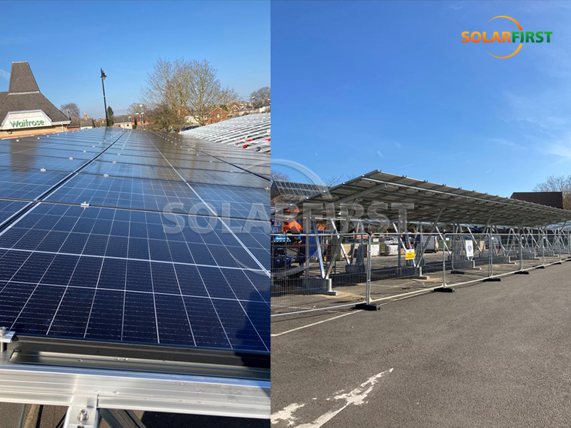 Solución de aparcamiento fotovoltaico integrado en edificios (BIPV) de 300 kWp en Sudbury.