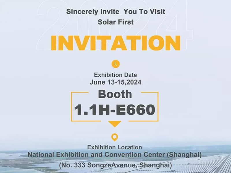 Solar First Group le invita a SNEC 2024 en Shanghái.