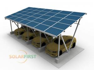 Montaje de cochera de tierra solar de aluminio