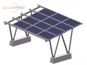 Montaje de cochera de tierra solar de aluminio