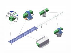 Sistemas de seguimiento solar de un solo eje de accionamiento multipunto de la serie horizon D+
