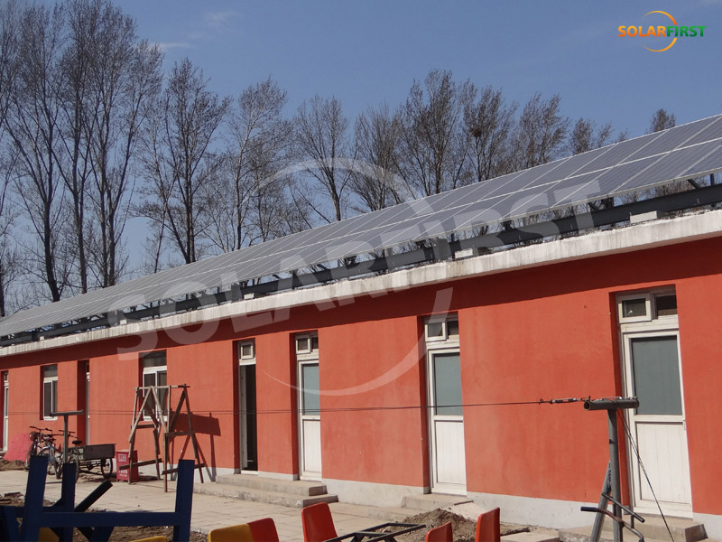 Proyecto de soporte de techo de acero Shandong 20KW
