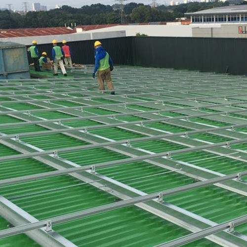  1MWp proyecto de techo de metal verde en malasia 2020 