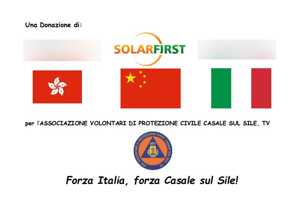 solar primero presenta suministros médicos a socios y organizaciones extranjeras