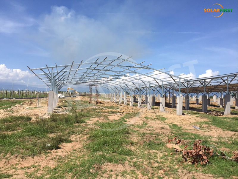 proyecto de soporte de cobertizo agrícola de 15MW en vietnam
